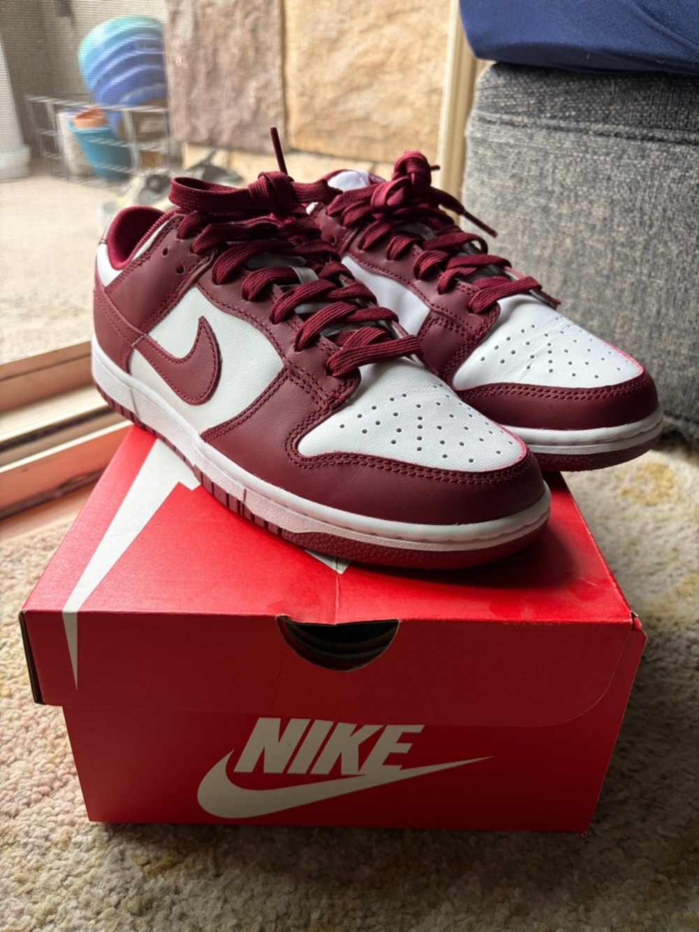 Nike Dunk Low Retro - Team Red and White